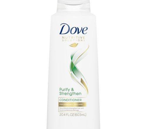 dove purity and strengthen conditioner front view
