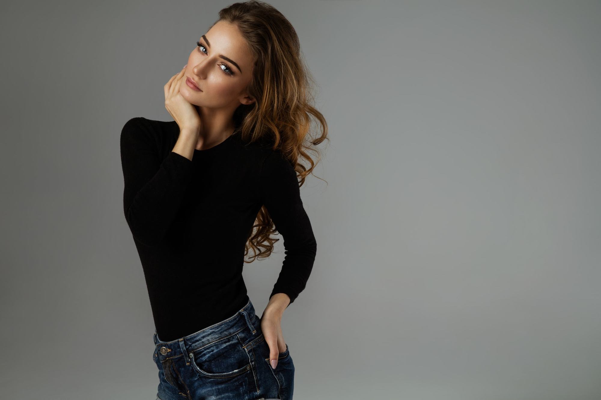 hairstyles for oblong faces messy long curls