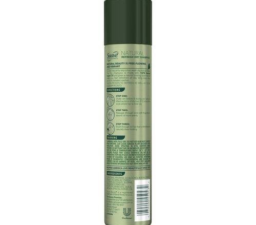suave professionals natural refresh dry shampoo rear view