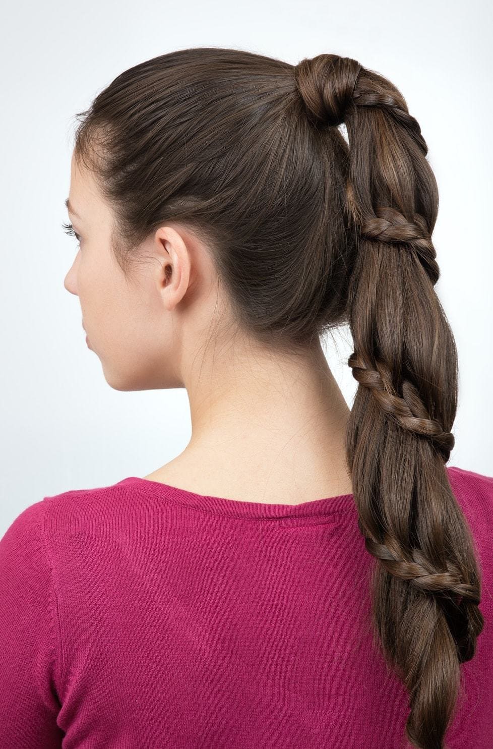 under braid hairstyles high pony