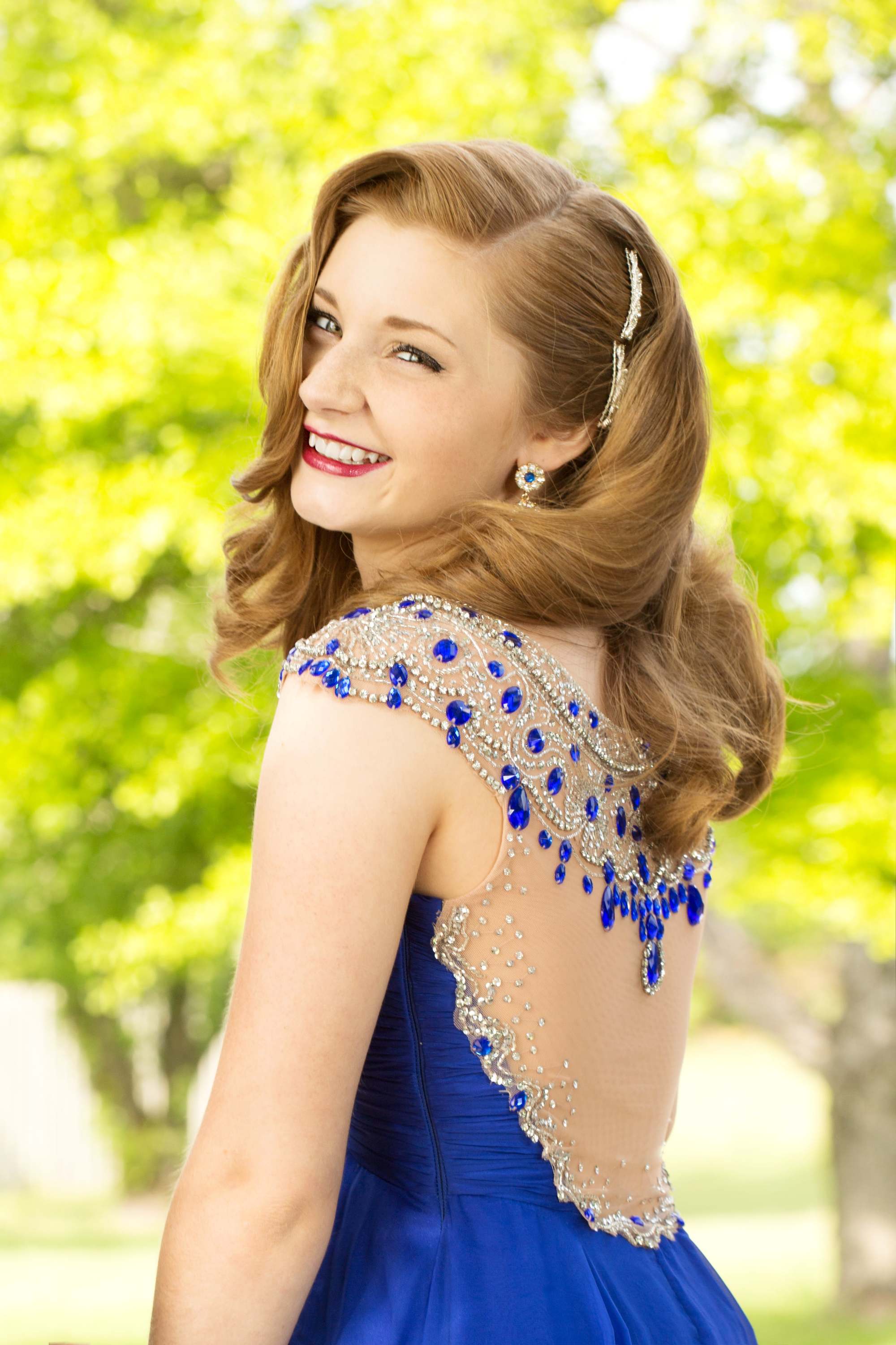 cosmetology hair deep side part half back