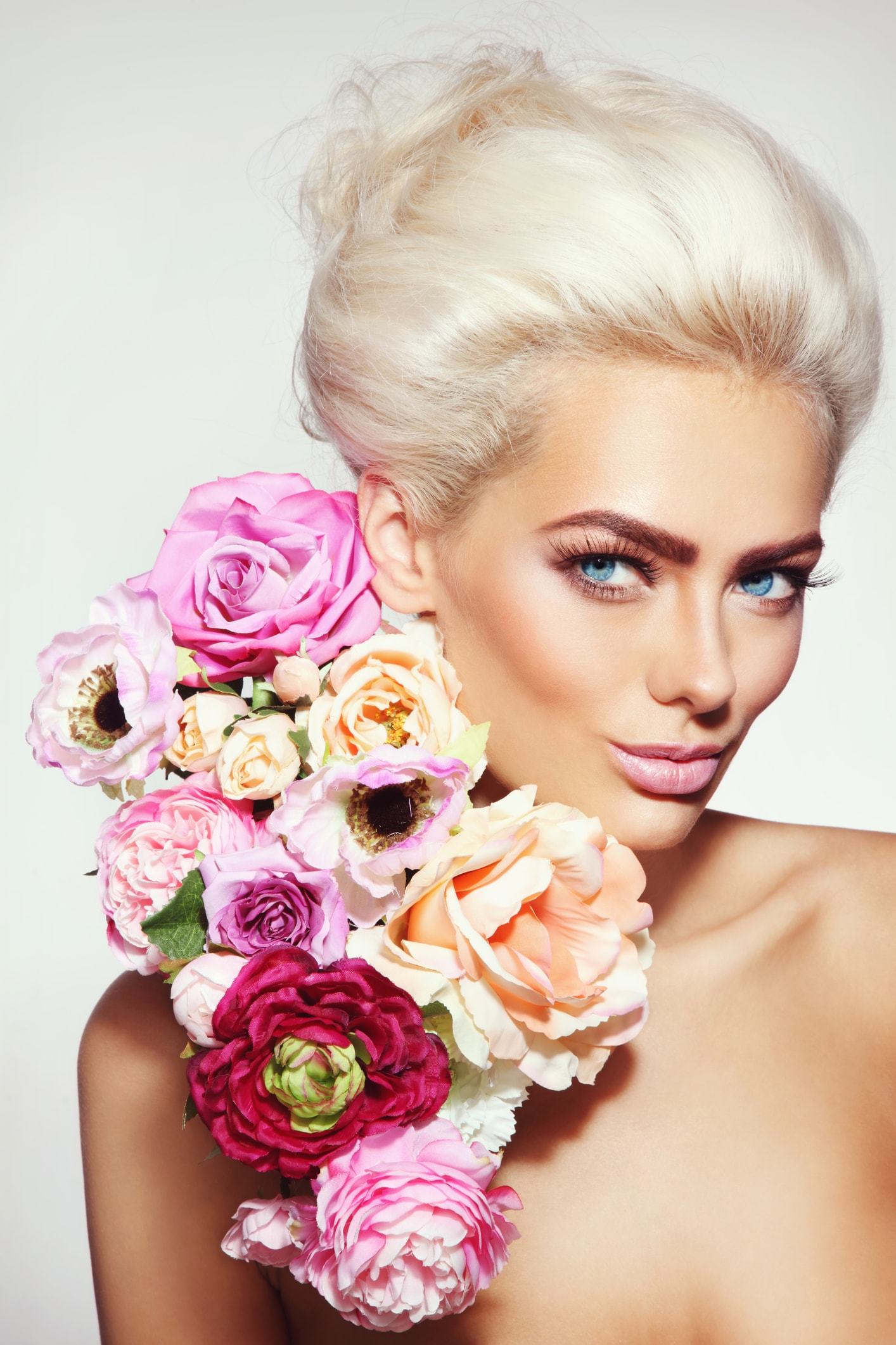 cosmetology hair voluminous roots updo bleach blonde