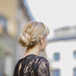 curly prom hairstyles briaded bun