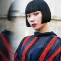 hair color ideas for short hair: jet black