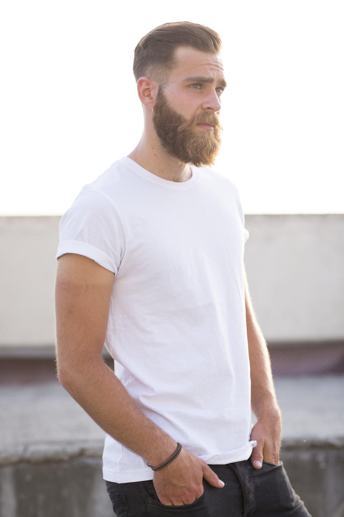 hairstyles for men with fine hair brushed back dirty blonde