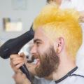 men's medium to long hairstyles dyed hair