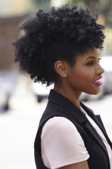 mohawk hairstyles for black women: twist out