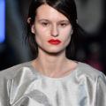 slicked back side part: short hair