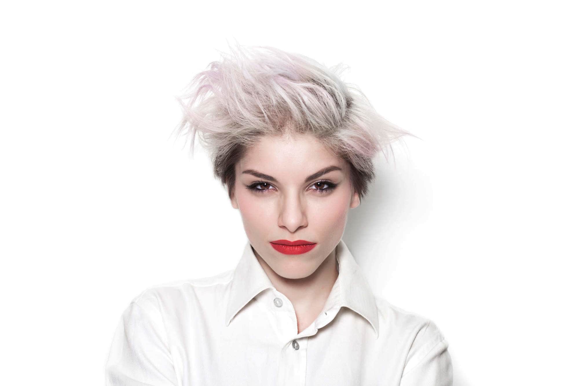 two toned hair: blonde