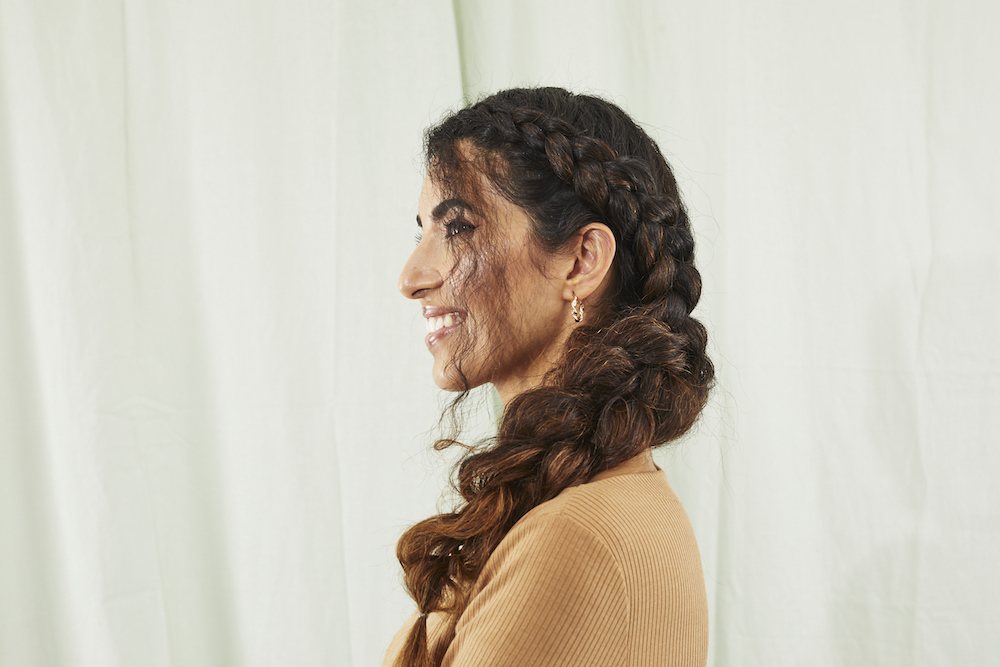 coiffed side braids
