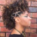Bantu knots on weave: crochet