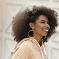 Bantu knots on weave: curly