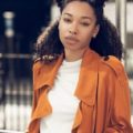 Bantu knots on weave: half up