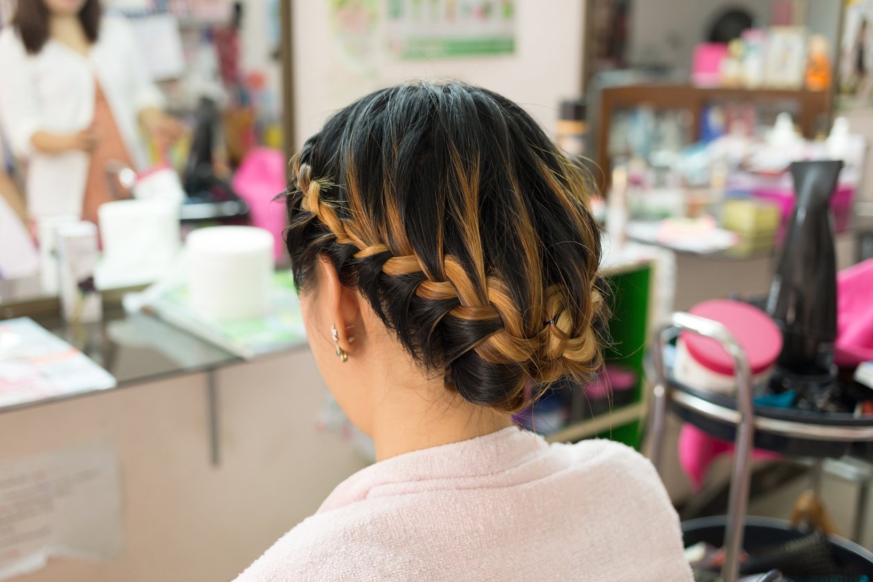 2017 braid styles waterfall updo