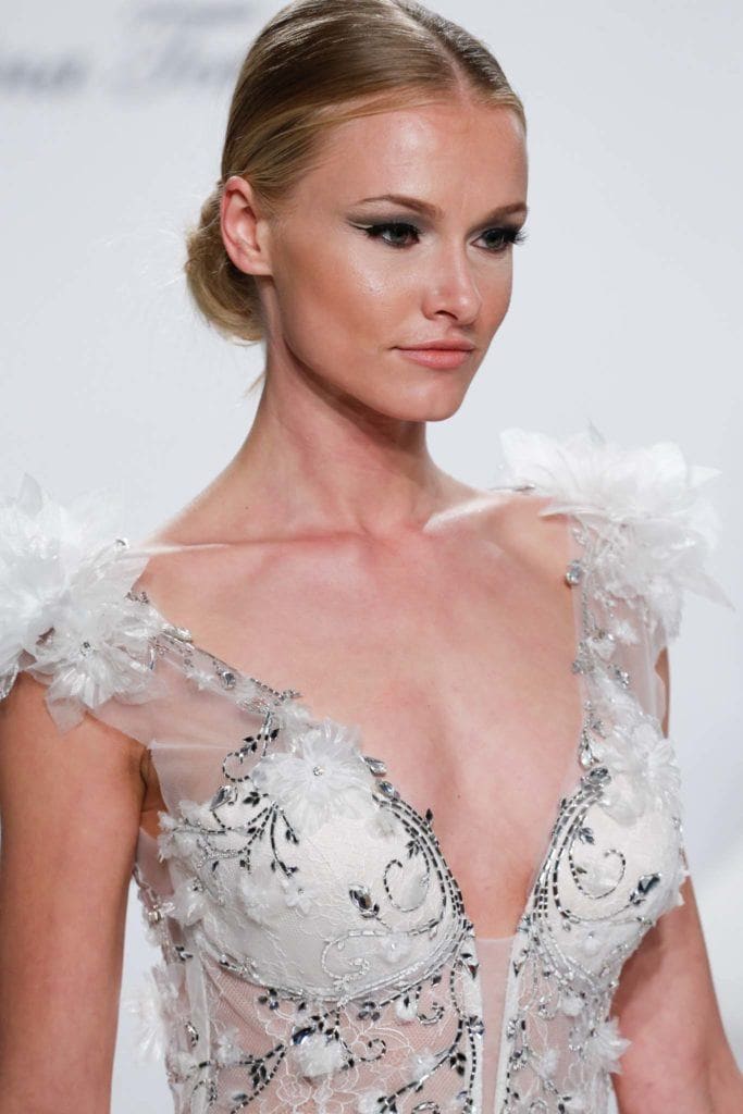 wedding hairstyles for medium length hair: low bun