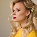 cute medium haircuts blonde waves layers