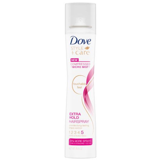dove compressed extra hold hairspray front view