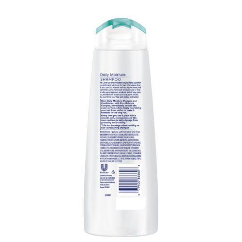 dove daily moisture shampoo rear view