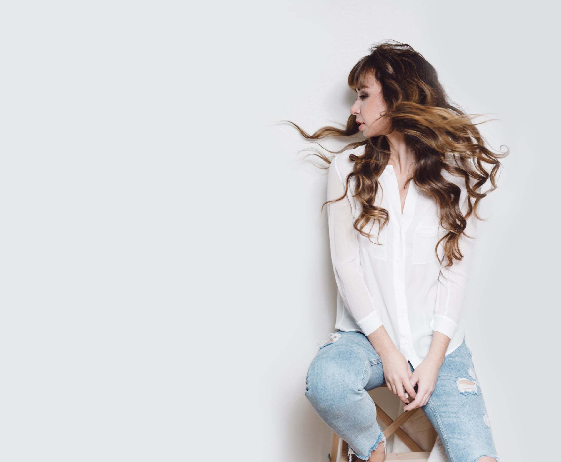 humidity-proof hair wavy hair balayage