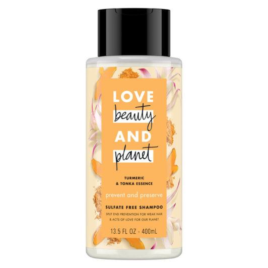 Love Beauty and Planet Sulfate-Free Turmeric & Tonka Essence Shampoo