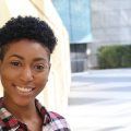 short hairstyles for black women tape fade with natural curls