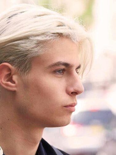 tapered haircut side combed