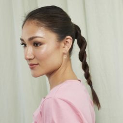 easy ponytail style: twisted ponytail final look