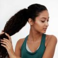 gym hair high ponytail back
