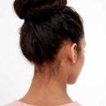 gym hair messy bun back