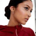 gym hair low twisted chignon front