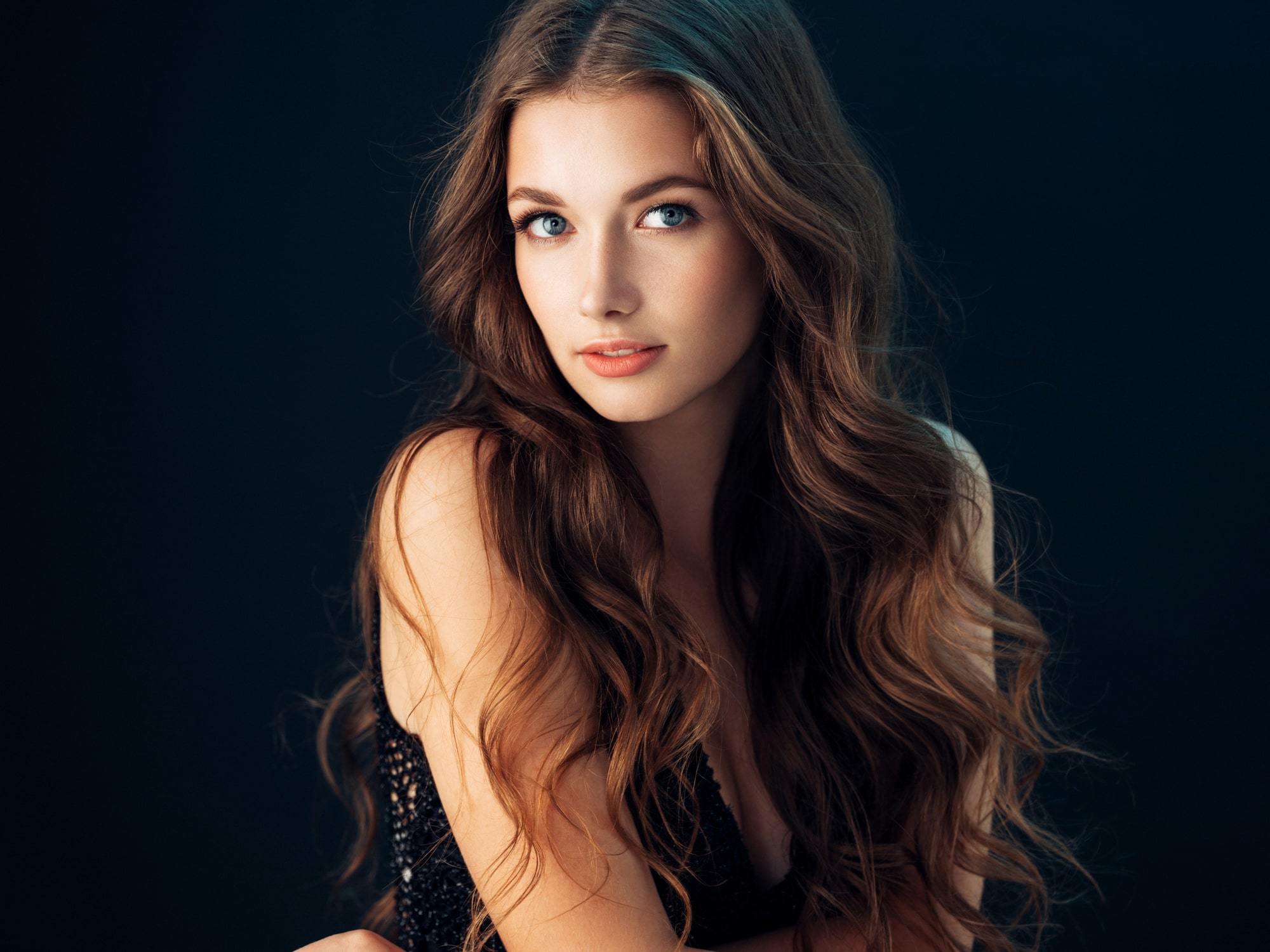 curly perm long loose curls