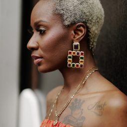 shaved hairstyles for black women blonde shave