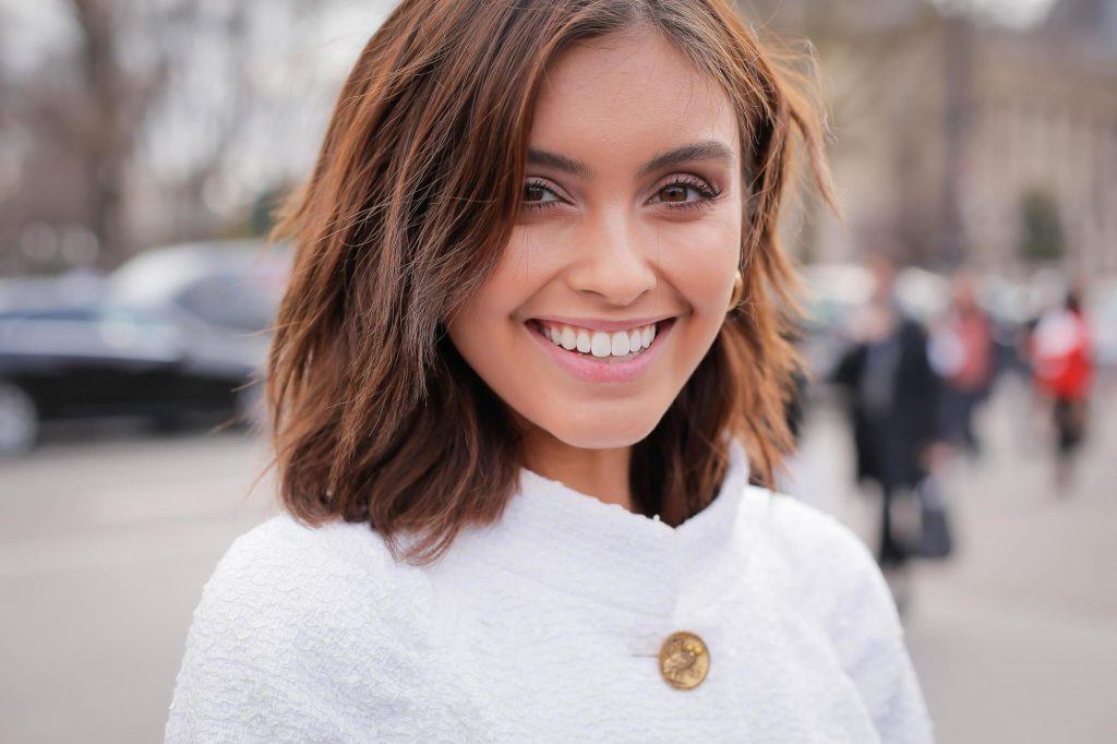 girl with layered lob