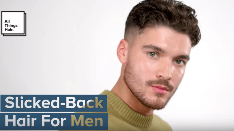 slicked-back hair for men