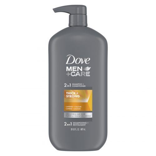 Dove Men + Care Thick + Strong 2-in-1 Shampoo and Conditioner Front