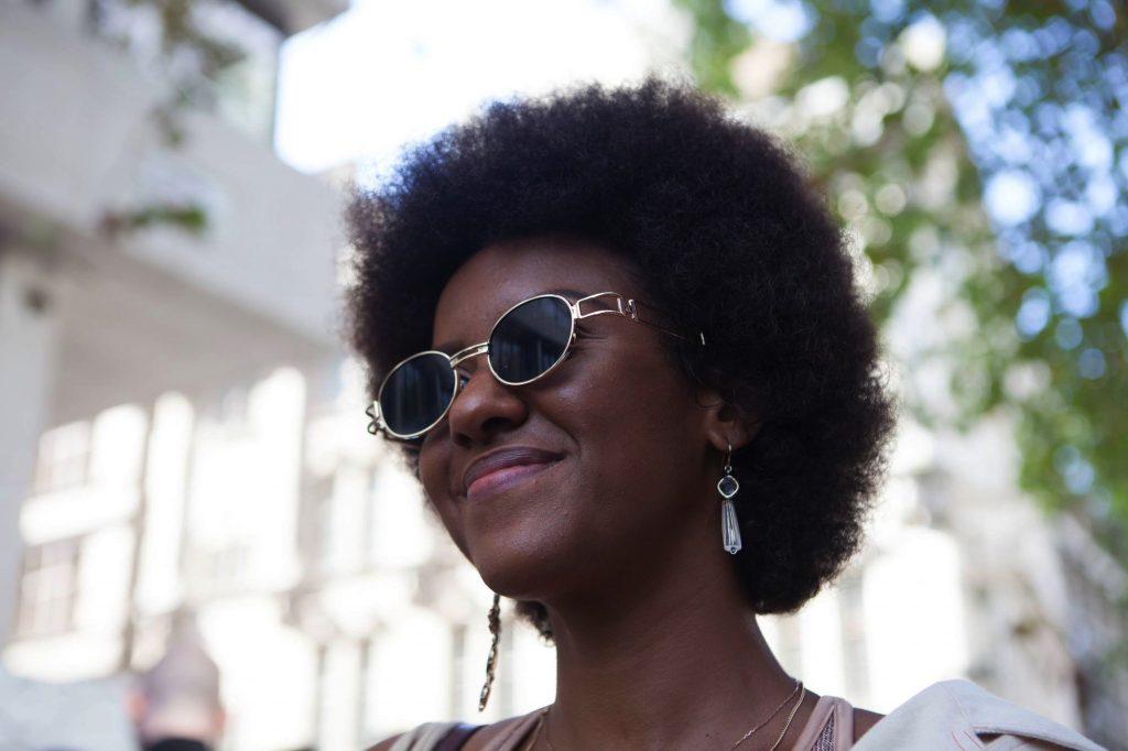 girl with type 4 hair
