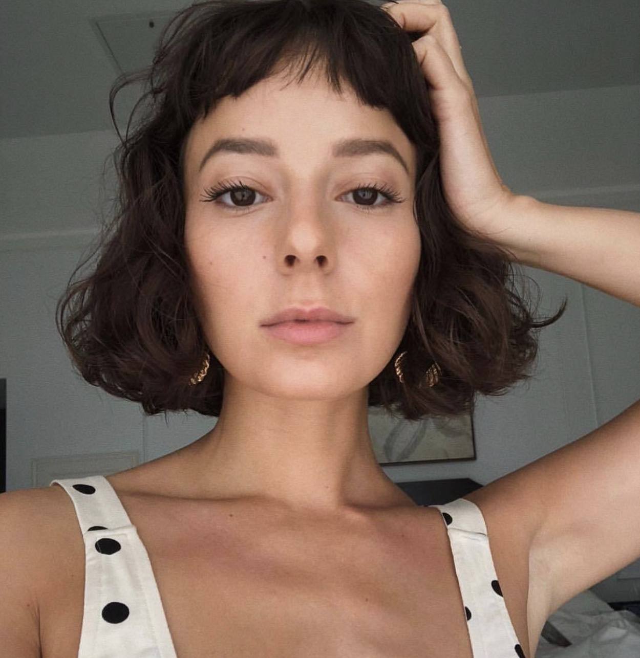 girl with bob and micro bangs