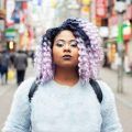 vegan hair dye lilac curls