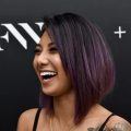 vegan hair dye dark purple bob