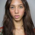 mocha brown hair air dried