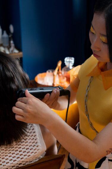 curling iron guide