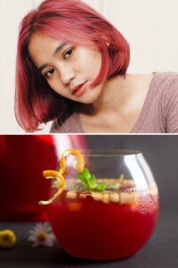 All Things Hair sangria cocktail hair