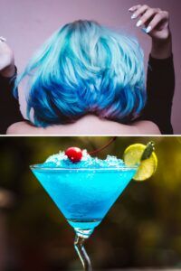 cocktail hair blue lagoon
