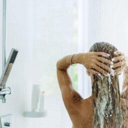 washing hair