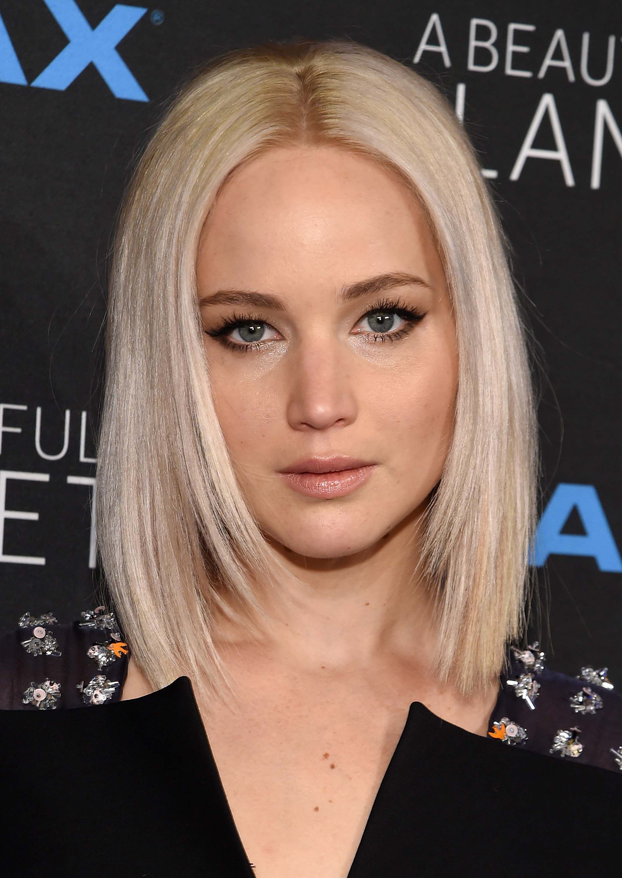 platinum blonde hair: Jennifer Lawrence