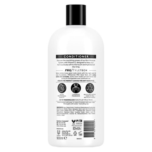 TRESemmé Moisture Rich Conditioner back of the bottle