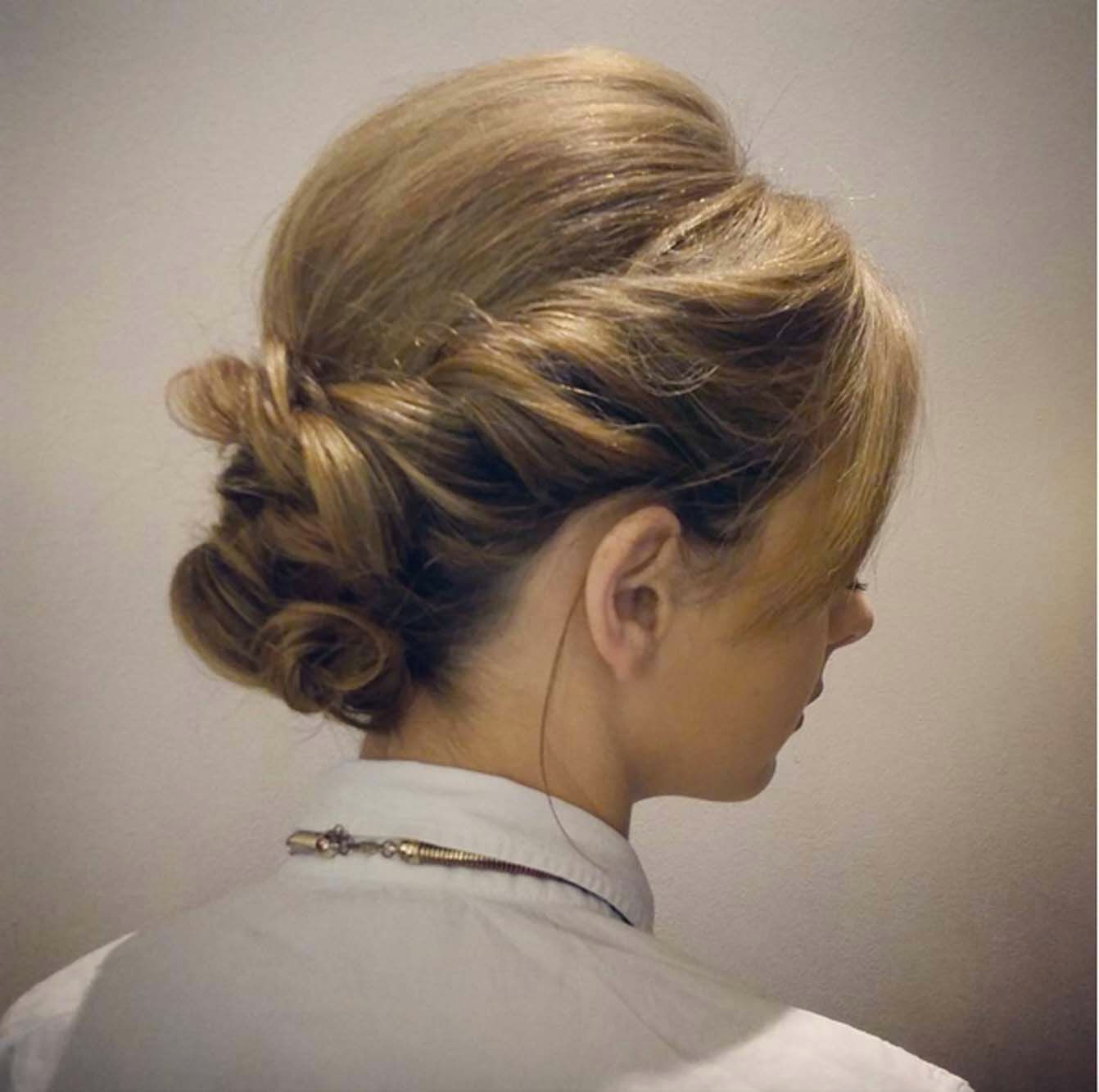 twisted-bun-updo-bridesmaid-hairstyles