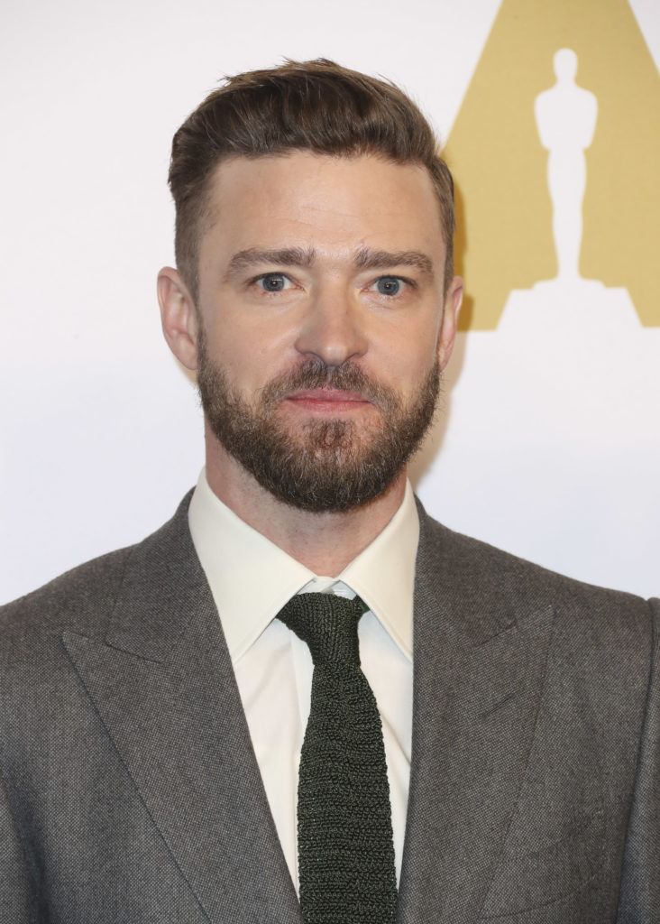 Justin Timberlake on the red carpet with a quiff