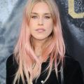 mary charteris long pastel pink ombre hair
