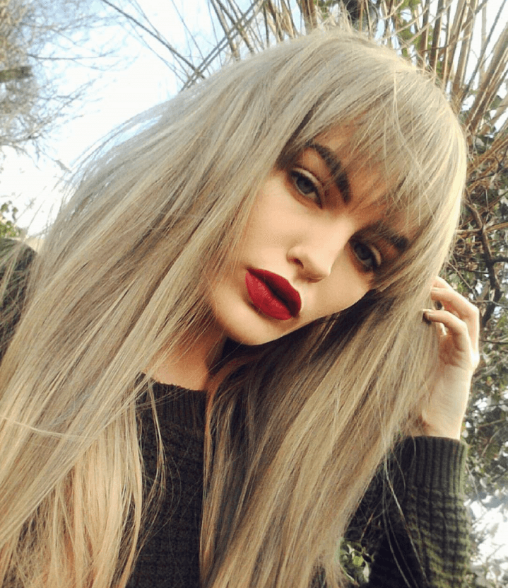 Long hair with a fringe: All Things Hair - IMAGE - blonde hair brown brows
